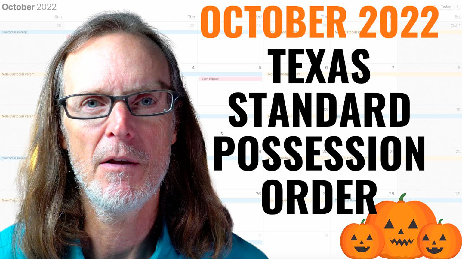 man sitting in front of an October calendar